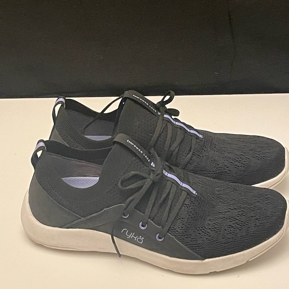 RYKA EMPOWER LACE BLACK RUNNING SHOE SNEAKER LACE UP SLIP ON WOMEN’S SIZE 9.5 W - Picture 2 of 10